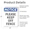 Signmission Please Keep Off Fence, 3.5 in W x Rectangle, Vinyl Decal OS-2PACK-NS-D-35-V-17484 - alternate 4